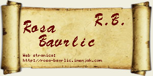 Rosa Bavrlić vizit kartica